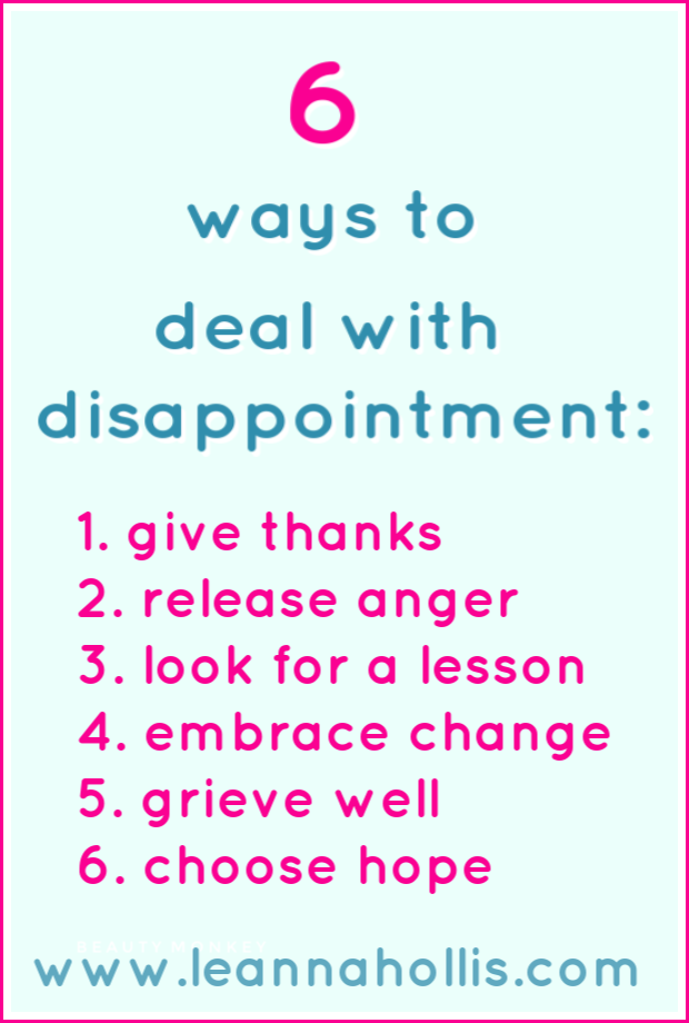 how to deal with disappointment