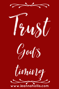 trust God's timing