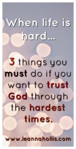 how to trust God in hard times