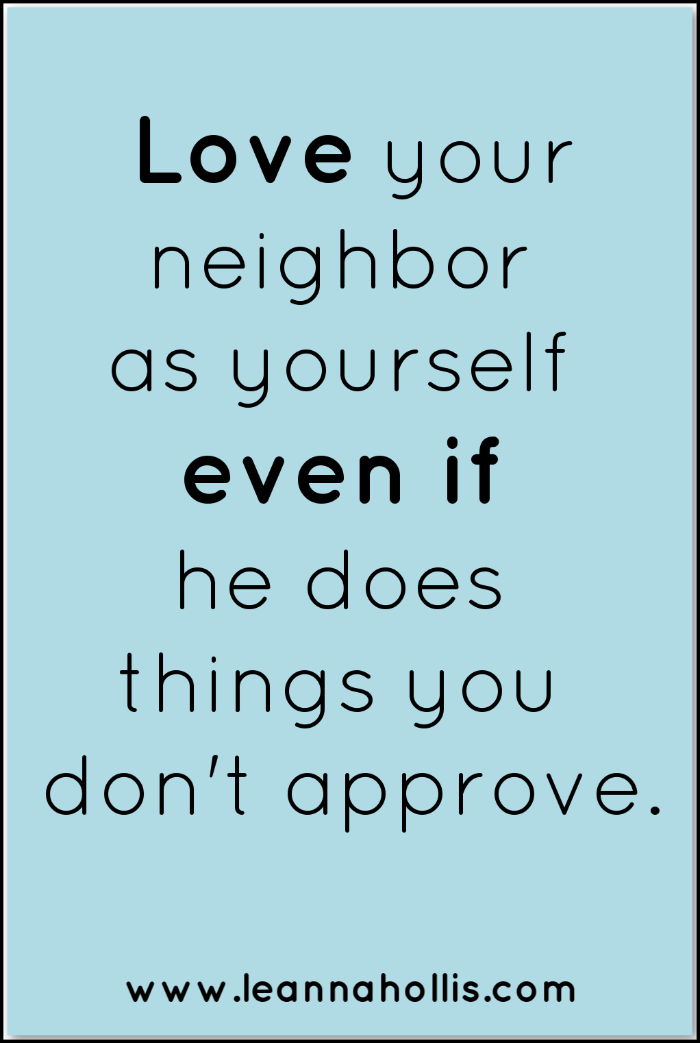 love your neighbor as you love yourself essay