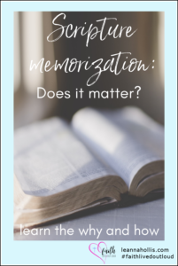 why we should memorize Scripture