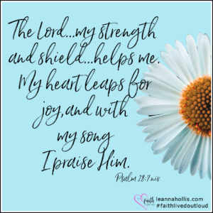todays encouragement heart Lord is strength and shield